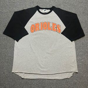 Dynasty Orioles Baseball Raglan T Shirt Mens 2XL Gray Black Short Sleeve